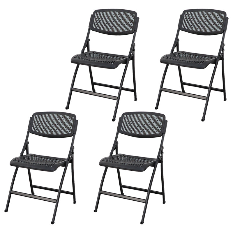 Chaise d'appoint contemporaine en métal, chaise d'appoint pliante sans bras à dossier ouvert, pour la maison