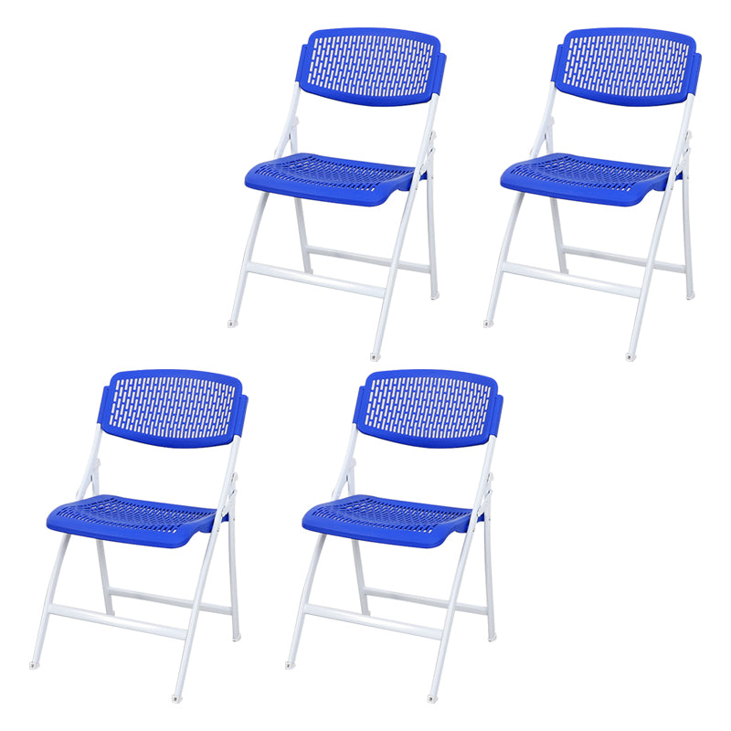 Chaise d'appoint contemporaine en métal, chaise d'appoint pliante sans bras à dossier ouvert, pour la maison