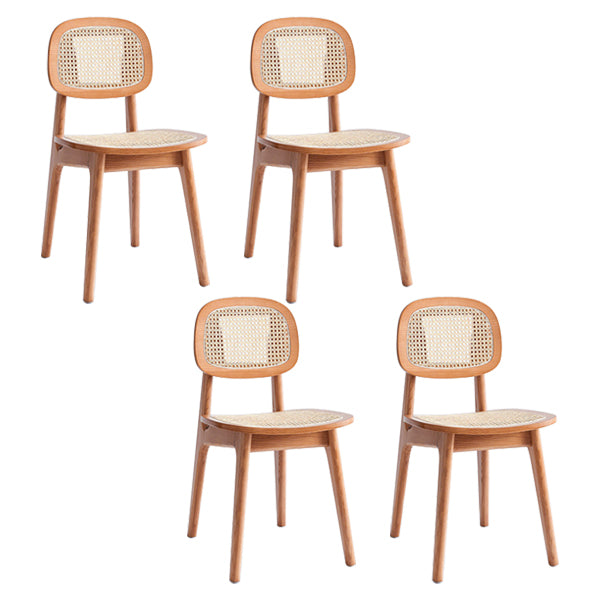 Chaise en bois de frêne de style contemporain, chaises de cuisine à manger et dos ouvert