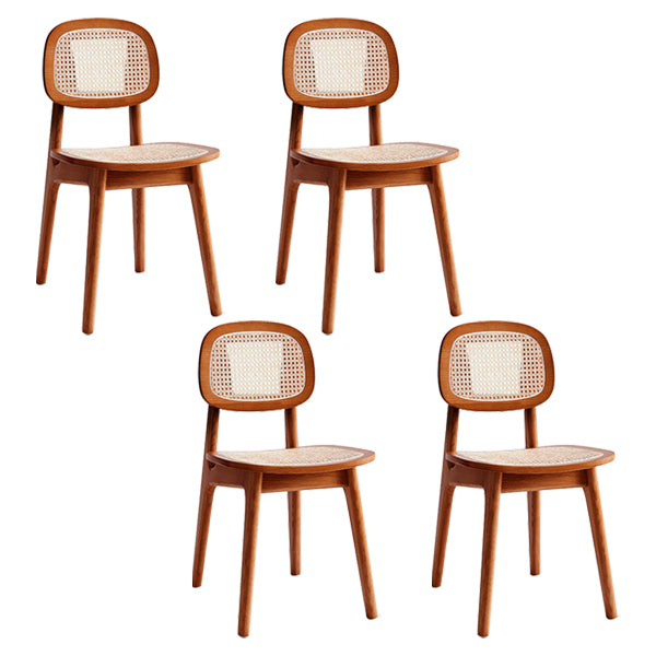 Chaise en bois de frêne de style contemporain, chaises de cuisine à manger et dos ouvert