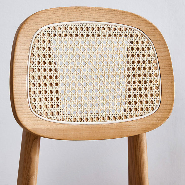 Chaise en bois de frêne de style contemporain, chaises de cuisine à manger et dos ouvert