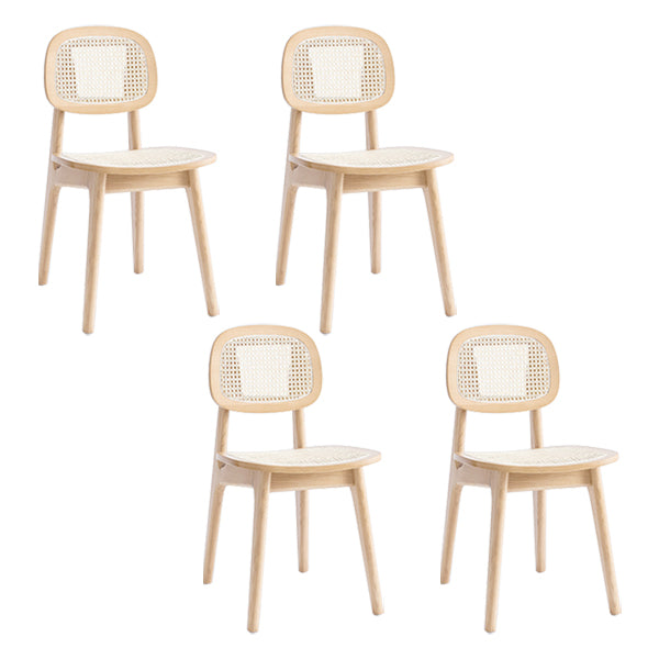 Chaise en bois de frêne de style contemporain, chaises de cuisine à manger et dos ouvert