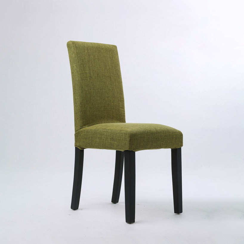 Chaises de salle à manger sans accoudoirs rembourrées, chaise latérale à dossier solide avec pieds en bois