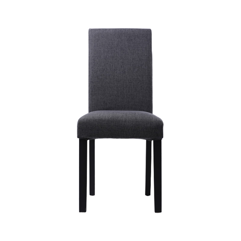 Chaises de salle à manger sans accoudoirs rembourrées, chaise latérale à dossier solide avec pieds en bois
