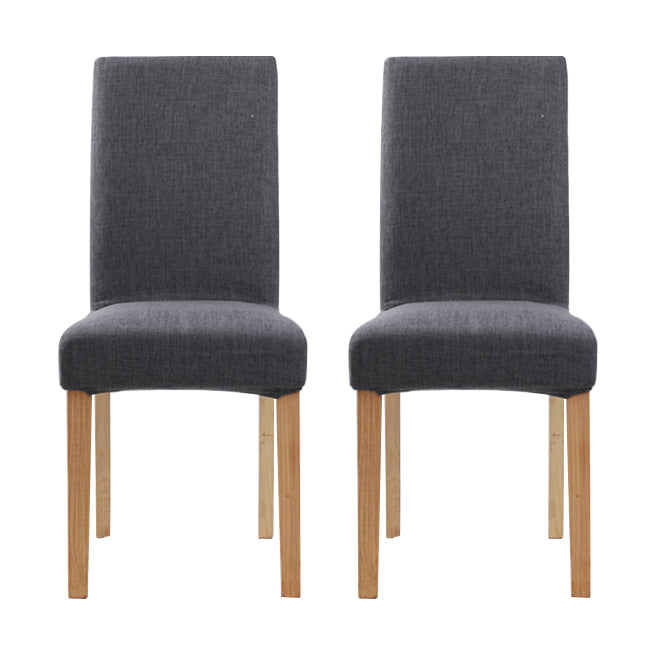 Chaises de salle à manger sans accoudoirs rembourrées, chaise latérale à dossier solide avec pieds en bois