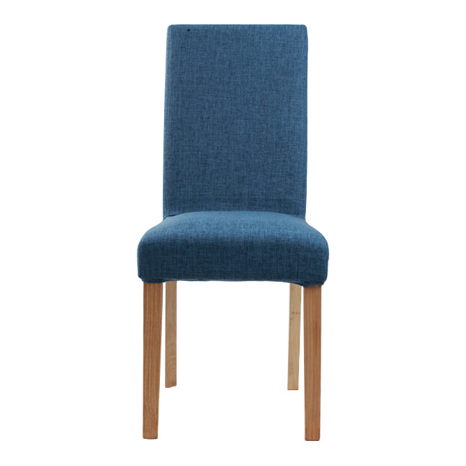 Chaises de salle à manger sans accoudoirs rembourrées, chaise latérale à dossier solide avec pieds en bois