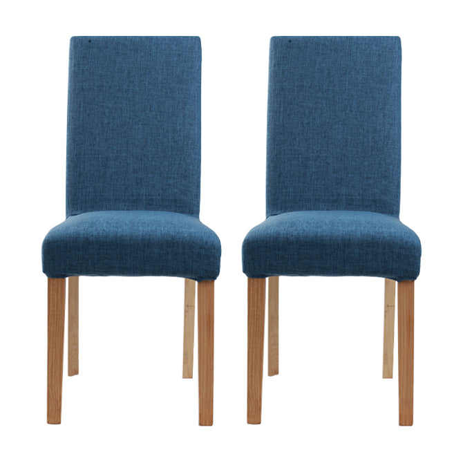 Chaises de salle à manger sans accoudoirs rembourrées, chaise latérale à dossier solide avec pieds en bois