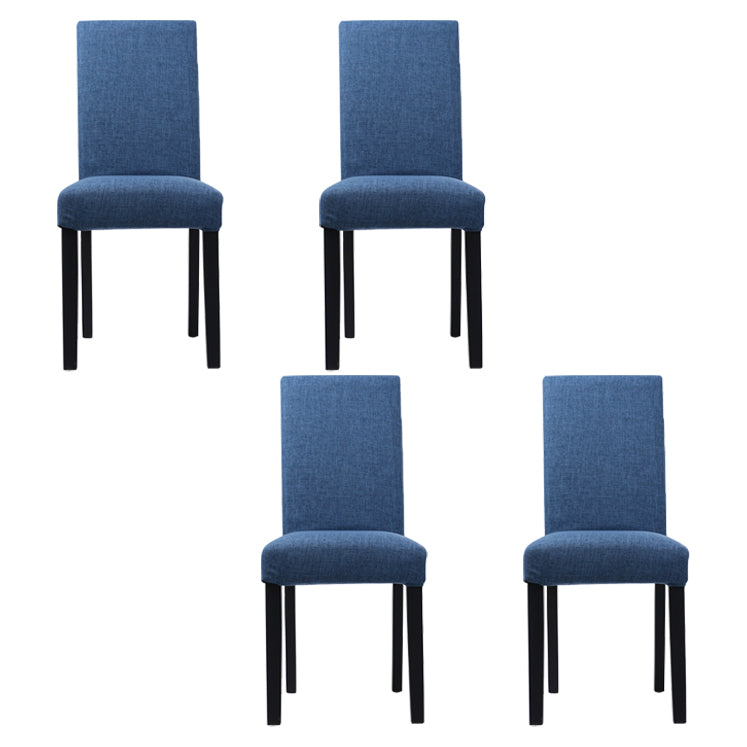 Chaises de salle à manger sans accoudoirs rembourrées, chaise latérale à dossier solide avec pieds en bois