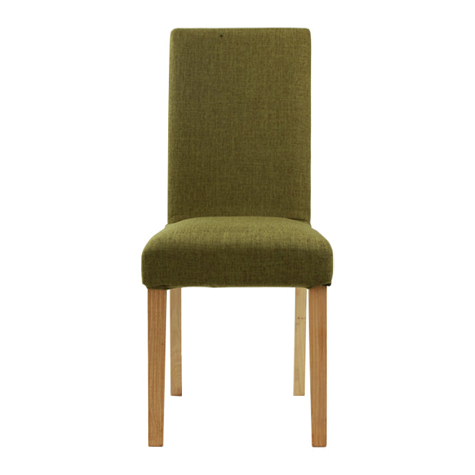 Chaises de salle à manger sans accoudoirs rembourrées, chaise latérale à dossier solide avec pieds en bois
