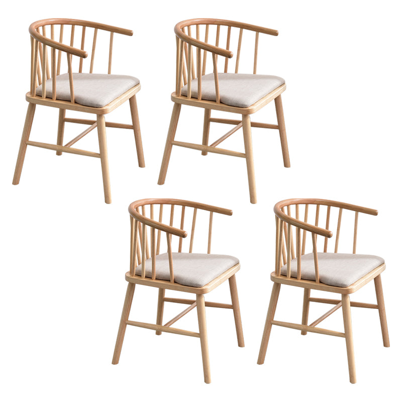 Chaise en bois d'hévéa de style moderne, chaises de salle à manger de cuisine arrière Windsor
