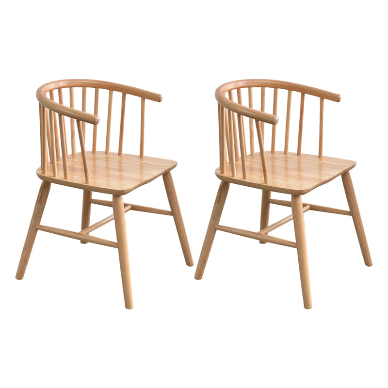 Chaise en bois d'hévéa de style moderne, chaises de salle à manger de cuisine arrière Windsor