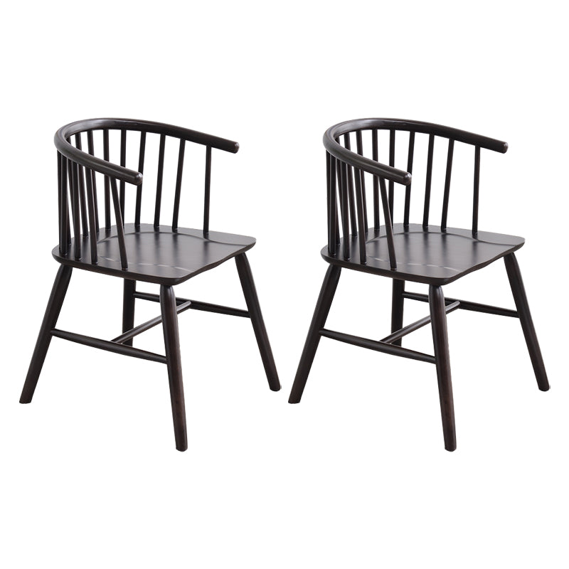 Chaise en bois d'hévéa de style moderne, chaises de salle à manger de cuisine arrière Windsor