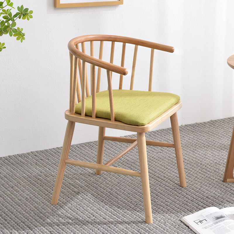 Chaise en bois d'hévéa de style moderne, chaises de salle à manger de cuisine arrière Windsor