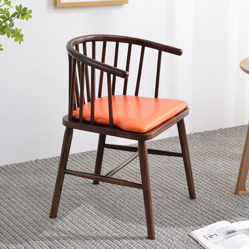 Chaise en bois d'hévéa de style moderne, chaises de salle à manger de cuisine arrière Windsor