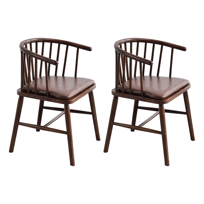 Chaise en bois d'hévéa de style moderne, chaises de salle à manger de cuisine arrière Windsor