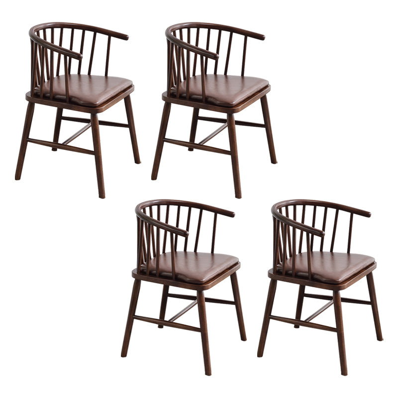 Chaise en bois d'hévéa de style moderne, chaises de salle à manger de cuisine arrière Windsor
