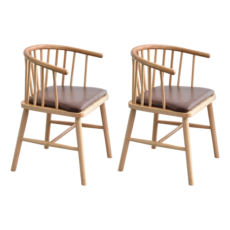 Chaise en bois d'hévéa de style moderne, chaises de salle à manger de cuisine arrière Windsor