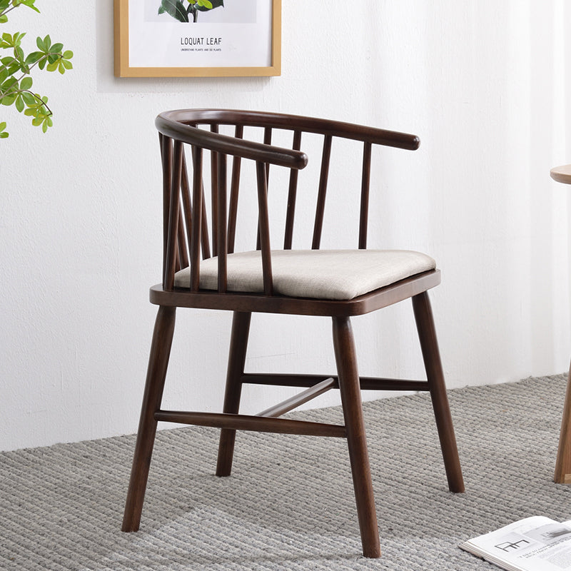 Chaise en bois d'hévéa de style moderne, chaises de salle à manger de cuisine arrière Windsor