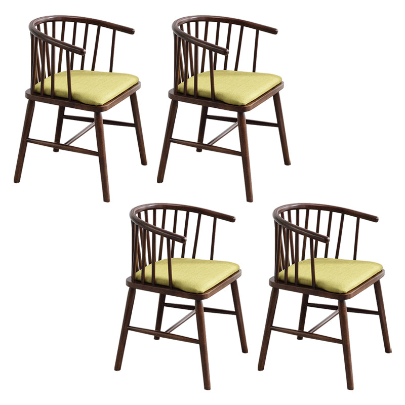 Chaise en bois d'hévéa de style moderne, chaises de salle à manger de cuisine arrière Windsor
