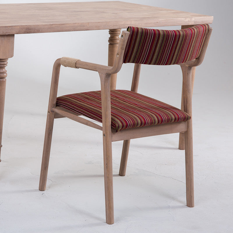 Fauteuil de salle à manger rembourré en bois courbé, chaise simple à dossier ouvert avec pieds en bois