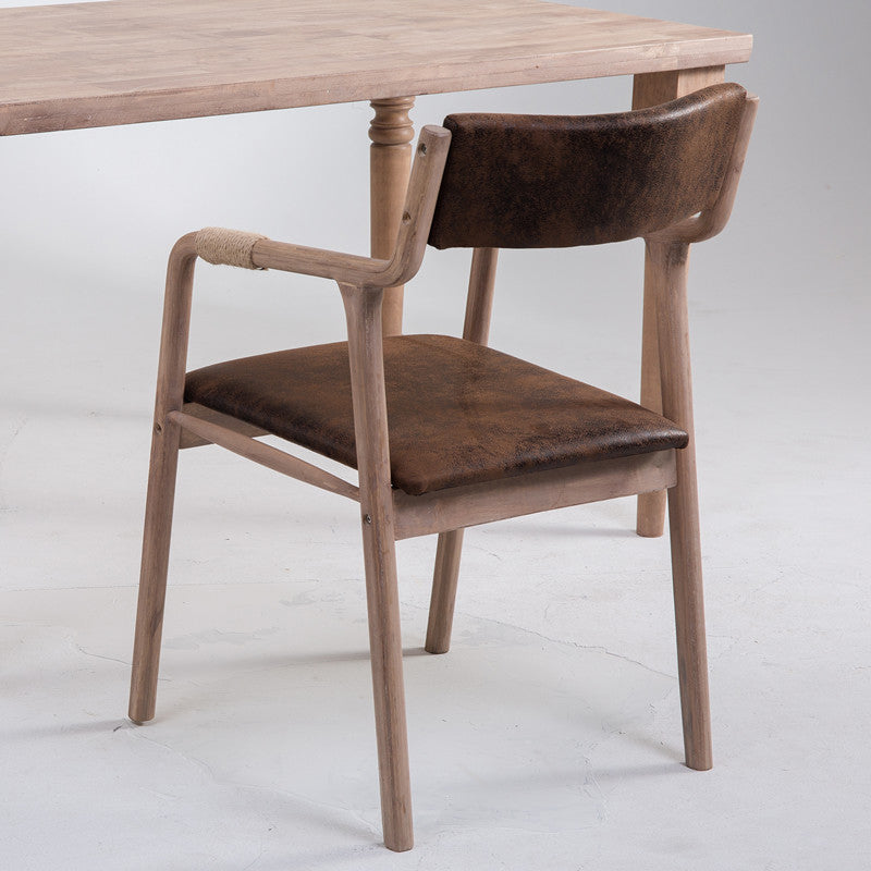 Fauteuil de salle à manger rembourré en bois courbé, chaise simple à dossier ouvert avec pieds en bois