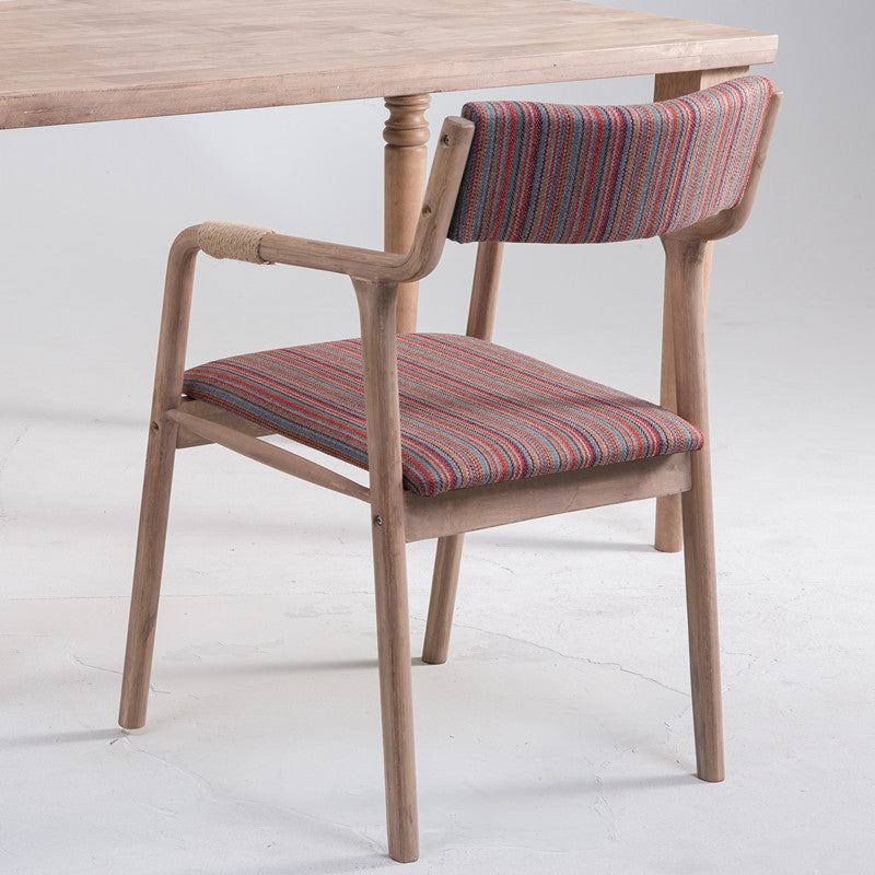 Fauteuil de salle à manger rembourré en bois courbé, chaise simple à dossier ouvert avec pieds en bois