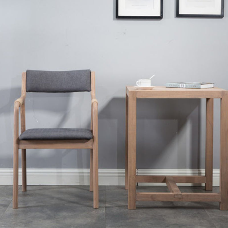 Fauteuil de salle à manger rembourré en bois courbé, chaise simple à dossier ouvert avec pieds en bois