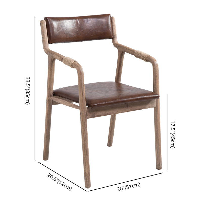 Fauteuil de salle à manger rembourré en bois courbé, chaise simple à dossier ouvert avec pieds en bois