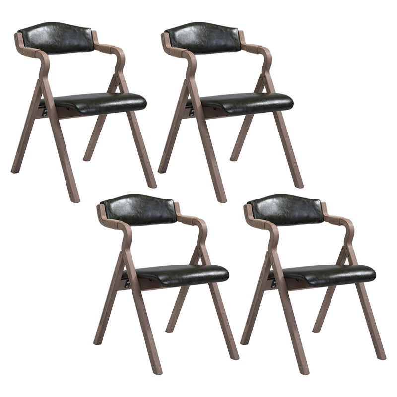 Fauteuil de salle à manger de style campagnard, fauteuils rembourrés pliables à dos ouvert