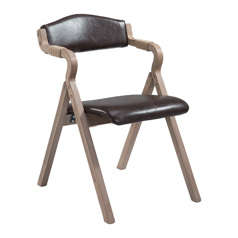 Fauteuil de salle à manger de style campagnard, fauteuils rembourrés pliables à dos ouvert
