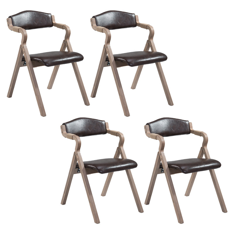 Fauteuil de salle à manger de style campagnard, fauteuils rembourrés pliables à dos ouvert