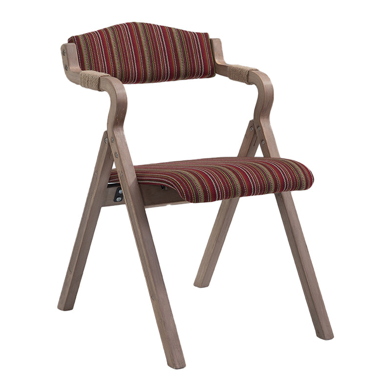 Fauteuil de salle à manger de style campagnard, fauteuils rembourrés pliables à dos ouvert