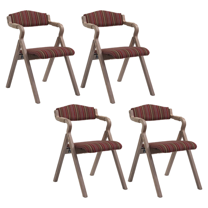 Fauteuil de salle à manger de style campagnard, fauteuils rembourrés pliables à dos ouvert