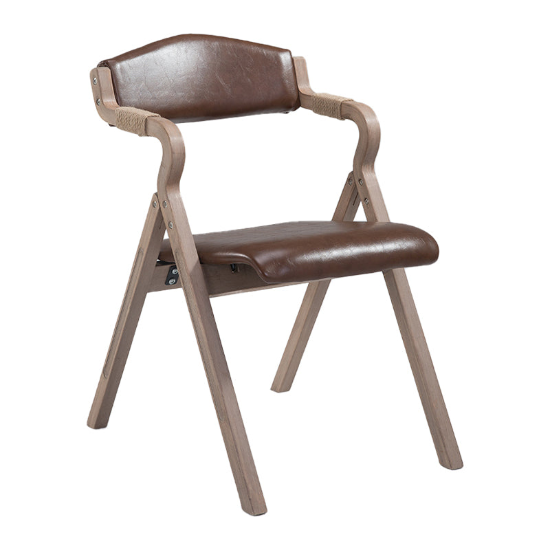 Fauteuil de salle à manger de style campagnard, fauteuils rembourrés pliables à dos ouvert