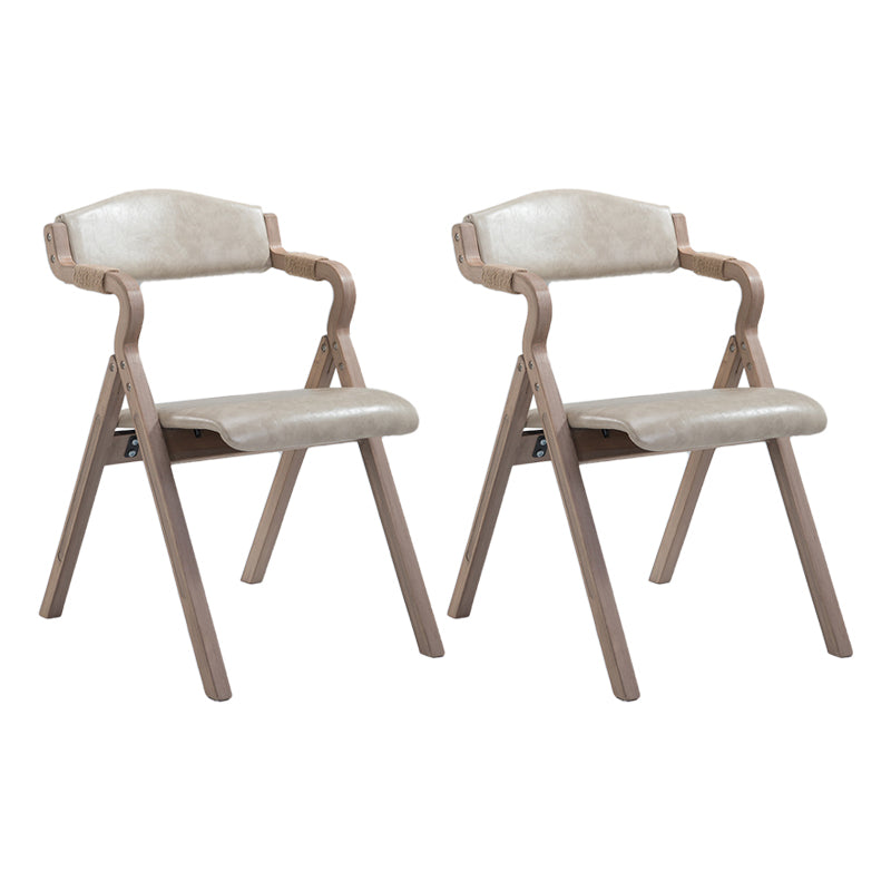 Fauteuil de salle à manger de style campagnard, fauteuils rembourrés pliables à dos ouvert