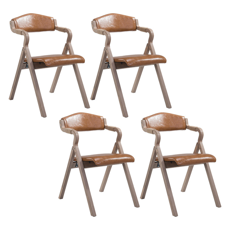 Fauteuil de salle à manger de style campagnard, fauteuils rembourrés pliables à dos ouvert