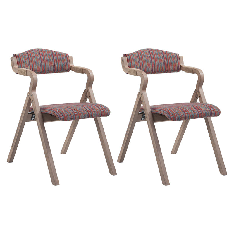 Fauteuil de salle à manger de style campagnard, fauteuils rembourrés pliables à dos ouvert