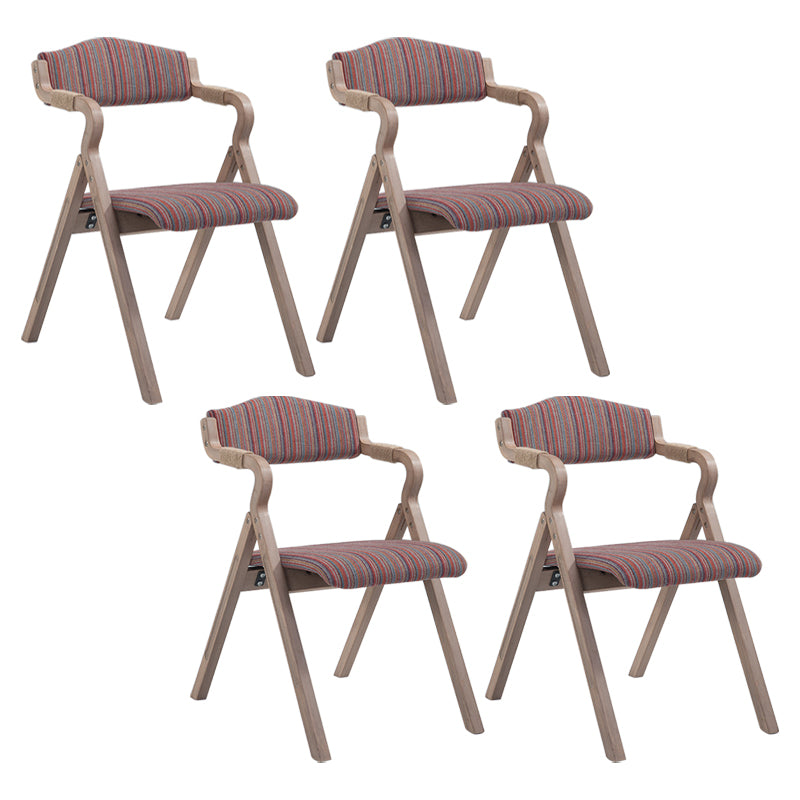 Fauteuil de salle à manger de style campagnard, fauteuils rembourrés pliables à dos ouvert