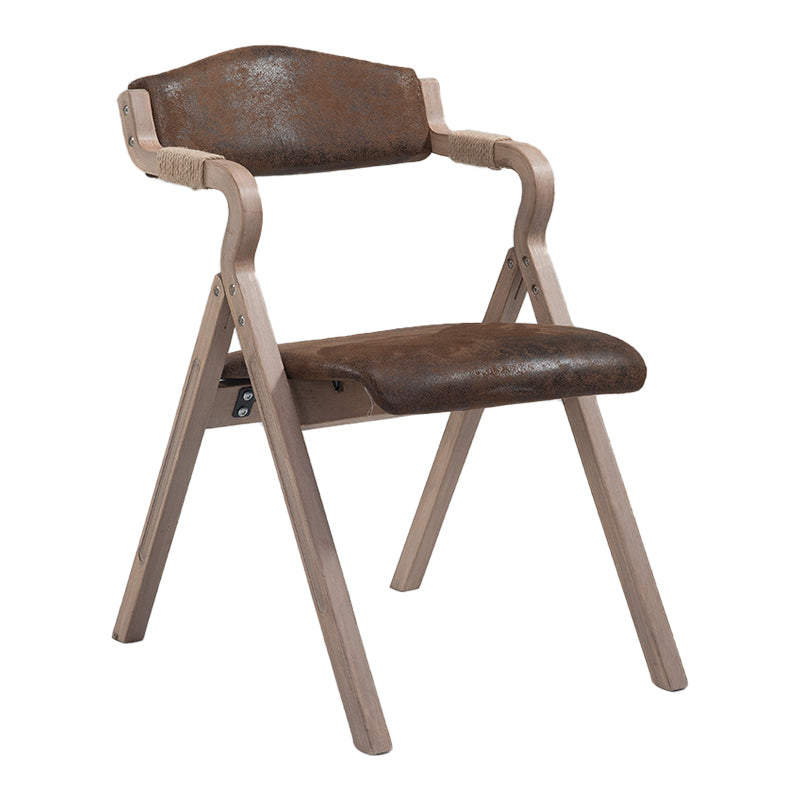 Fauteuil de salle à manger de style campagnard, fauteuils rembourrés pliables à dos ouvert