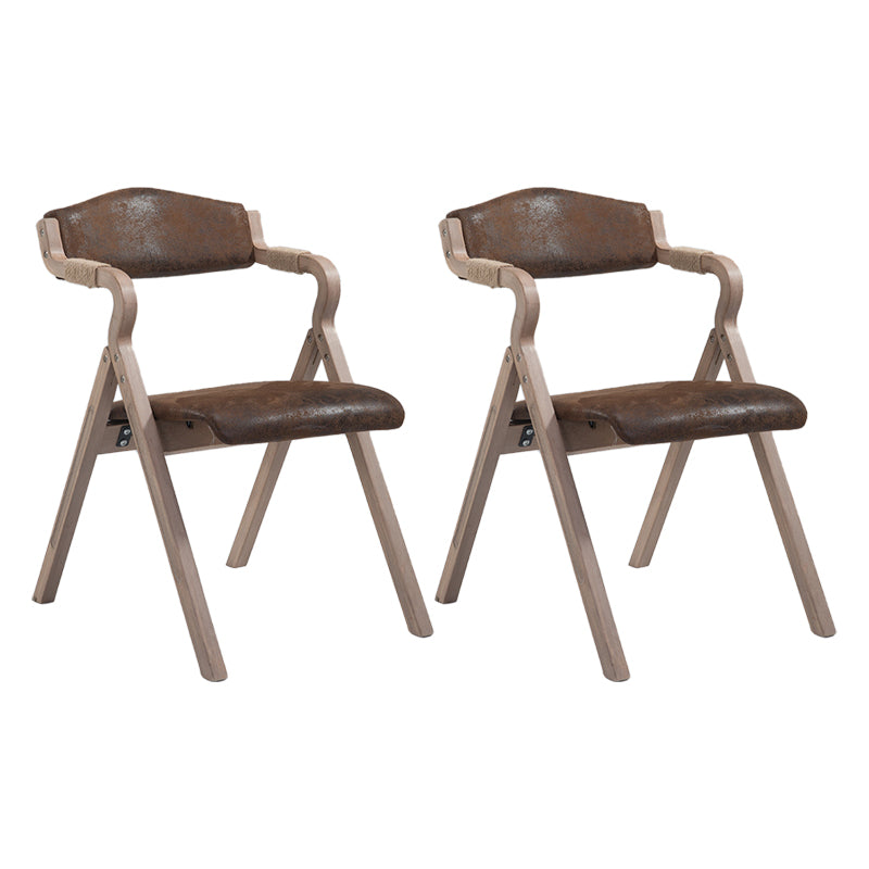 Fauteuil de salle à manger de style campagnard, fauteuils rembourrés pliables à dos ouvert