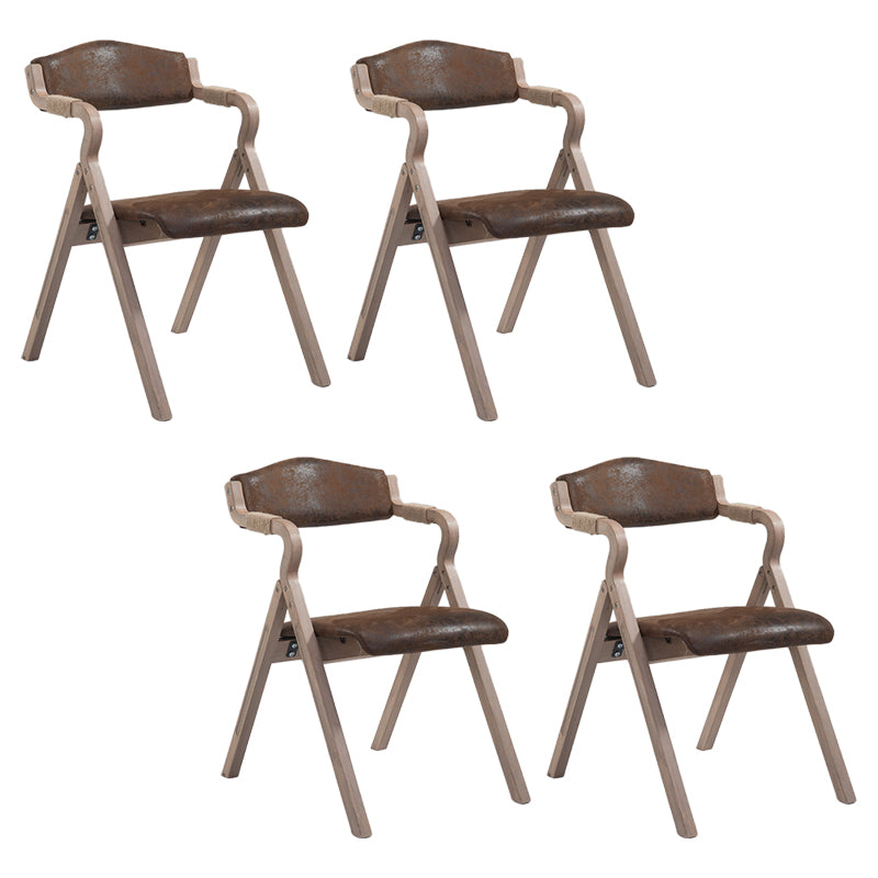 Fauteuil de salle à manger de style campagnard, fauteuils rembourrés pliables à dos ouvert