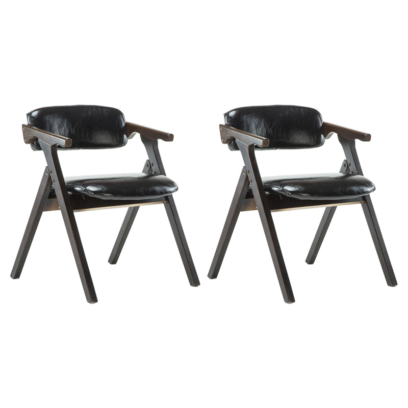 Fauteuils de salle à manger à dossier ouvert, fauteuil rembourré pliable avec pieds en bois