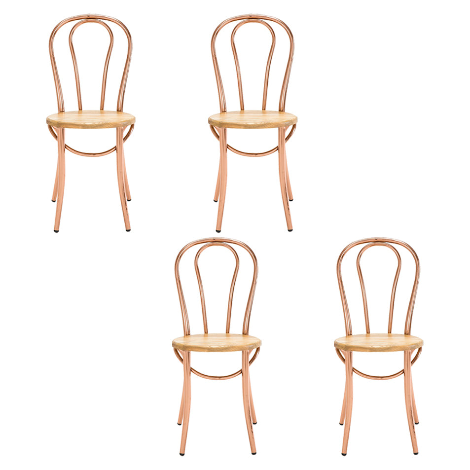 Eigentijdse stijl metalen eetkamerstoelen Windsor achter armloze stoel voor keuken