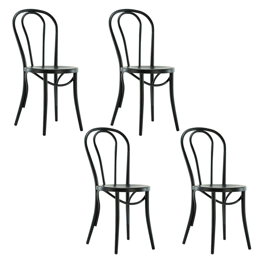 Eigentijdse stijl metalen eetkamerstoelen Windsor achter armloze stoel voor keuken