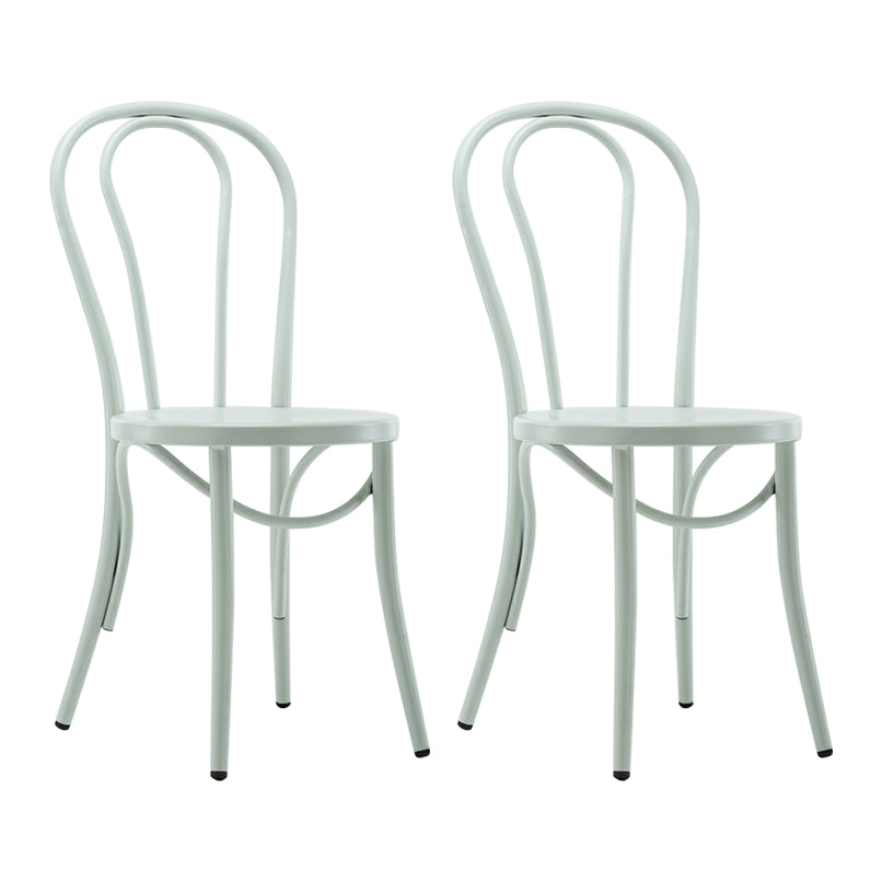 Eigentijdse stijl metalen eetkamerstoelen Windsor achter armloze stoel voor keuken