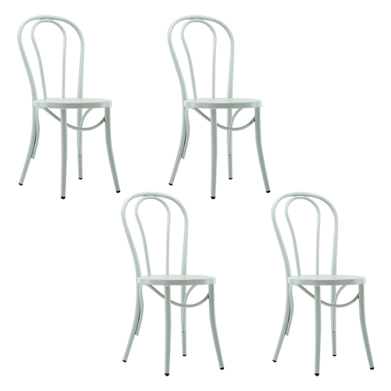 Eigentijdse stijl metalen eetkamerstoelen Windsor achter armloze stoel voor keuken