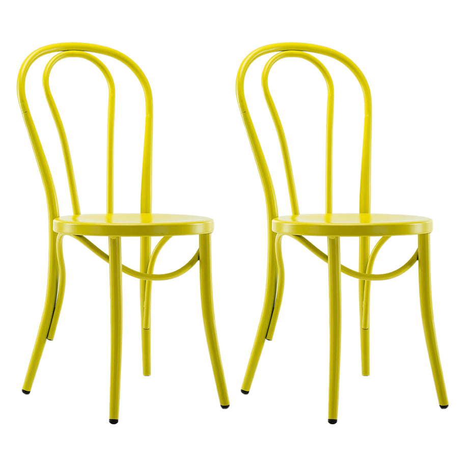 Eigentijdse stijl metalen eetkamerstoelen Windsor achter armloze stoel voor keuken