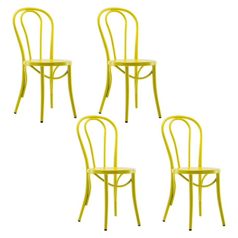 Eigentijdse stijl metalen eetkamerstoelen Windsor achter armloze stoel voor keuken