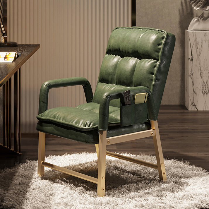 Chaise d'appoint rembourrée de Style contemporain, chaise de salle à manger simple avec bras à dossier solide, pour usage domestique