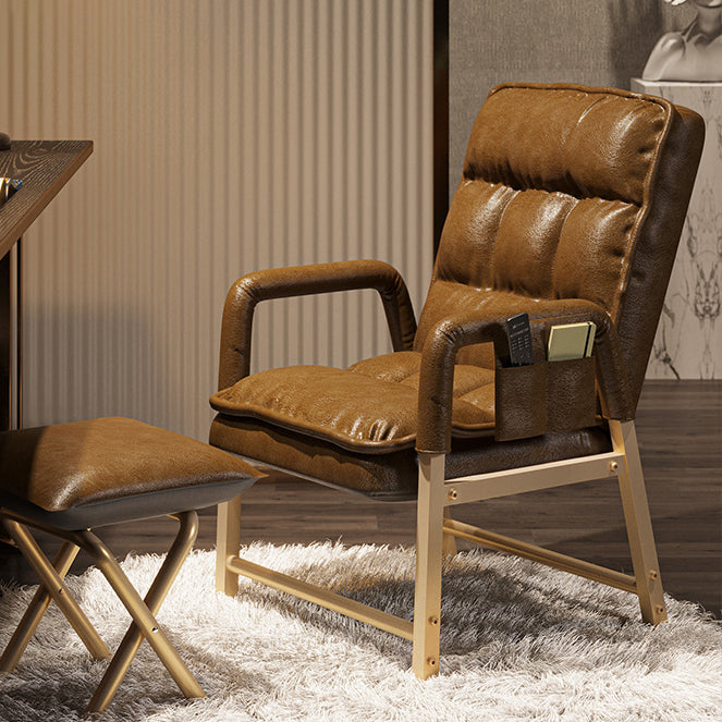 Chaise d'appoint rembourrée de Style contemporain, chaise de salle à manger simple avec bras à dossier solide, pour usage domestique